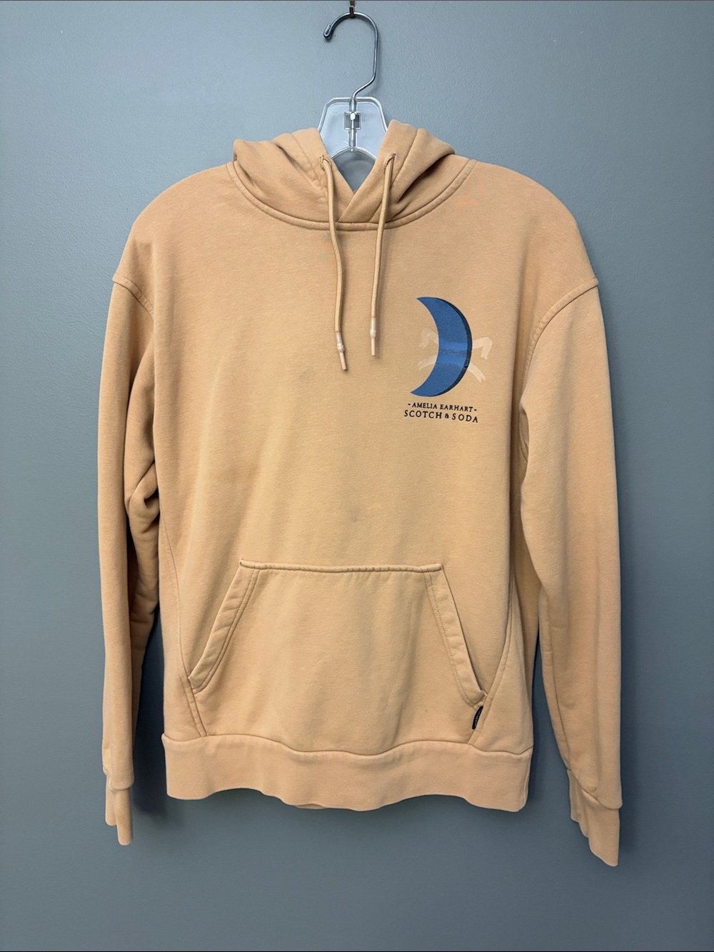 Scotch & Soda Tan Hoodie with Graphic Boho Artsy - Size S - Unisex